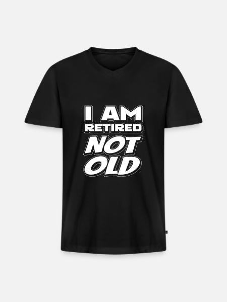 Rentner Rente Witzig - Männer Premium Bio T-Shirt mit V-Ausschnitt - Schwarz