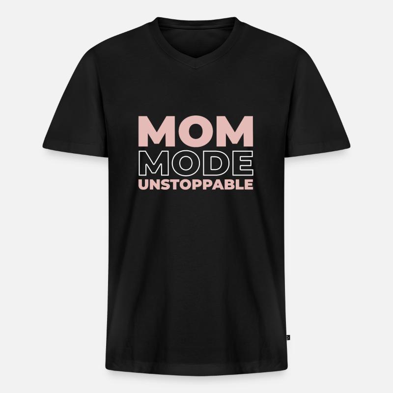 Mama Mutter - Männer Premium Bio T-Shirt mit V-Ausschnitt - Schwarz