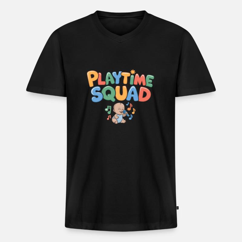 Babysitter Kader - Männer Premium Bio T-Shirt mit V-Ausschnitt - Schwarz