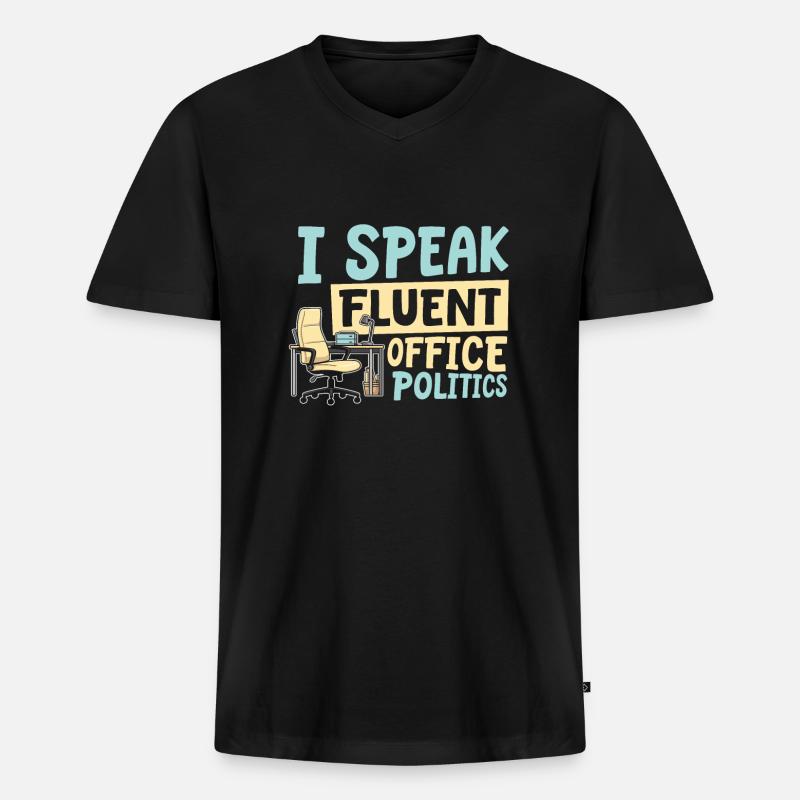 Administrator - Männer Premium Bio T-Shirt mit V-Ausschnitt - Schwarz