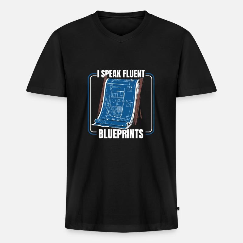 Verfasser - Männer Premium Bio T-Shirt mit V-Ausschnitt - Schwarz