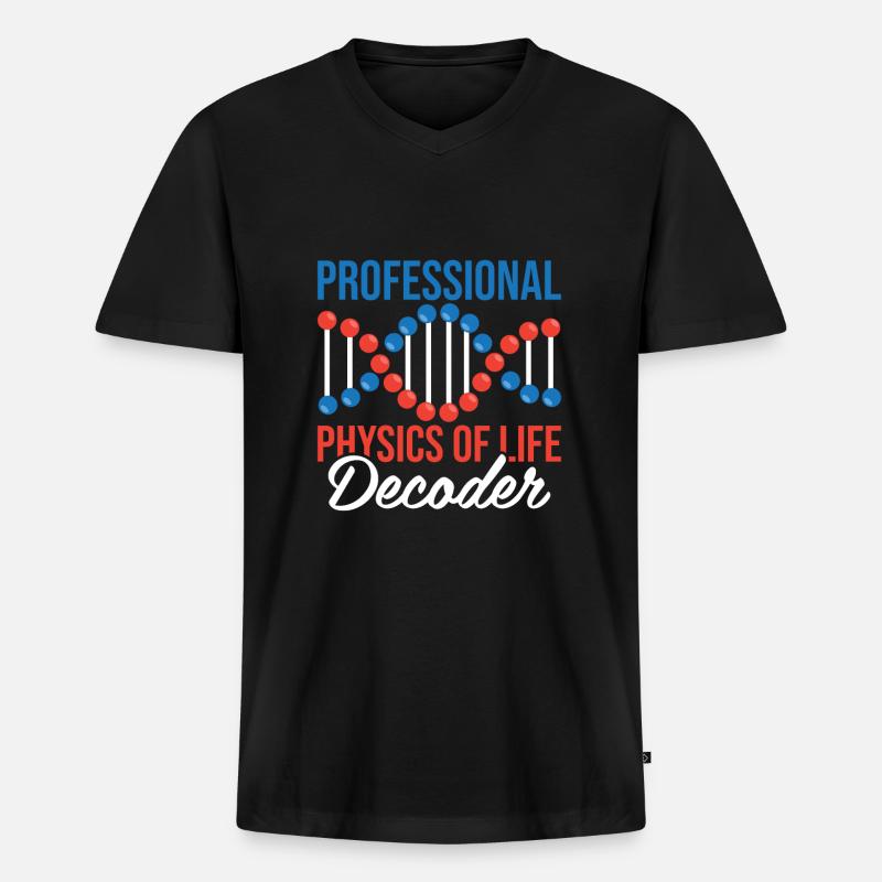 Biophysiker - Männer Premium Bio T-Shirt mit V-Ausschnitt - Schwarz