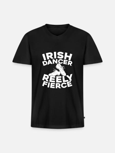 Irish Dance Irischer Tanz - Men's Premium Organic T-shirt with V-neck - black