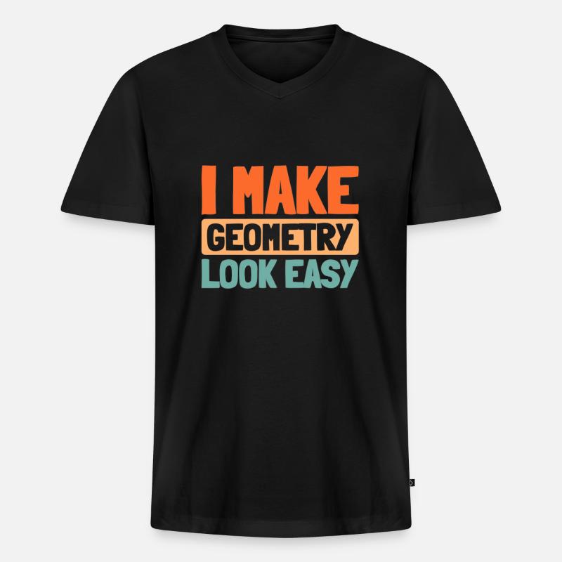 Historiker - Männer Premium Bio T-Shirt mit V-Ausschnitt - Schwarz