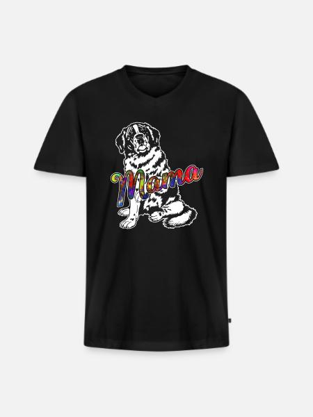 Saint Bernard Saint Bernard Mama - Men's Premium Organic T-shirt with V-neck - black