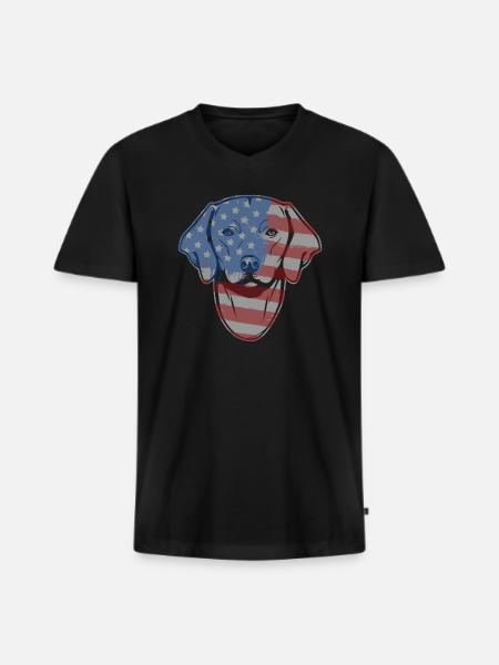 Rhodesian Ridgeback Rhodesian Ridgeback Flag - Men's Premium Organic T-shirt with V-neck - black