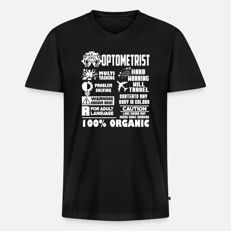 Optometrist Optometrist Solve Problems - Men's Premium Organic T-shirt with V-neck - black