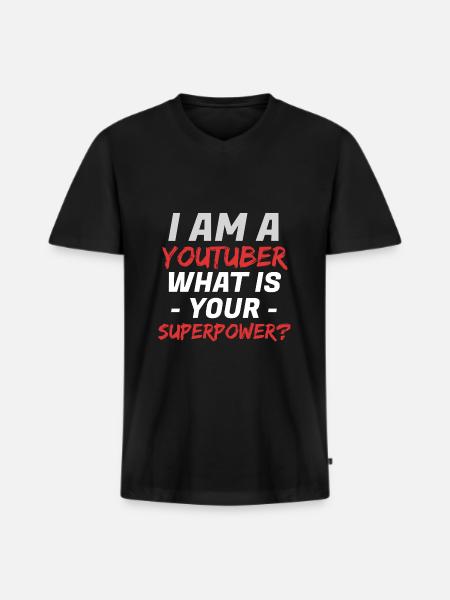 Youtube Youtuber Geschenkideen Hobby - Männer Premium Bio T-Shirt mit V-Ausschnitt - Schwarz