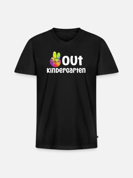 Jardin d’enfants - T-shirt encolure en V Premium bio Homme - noir