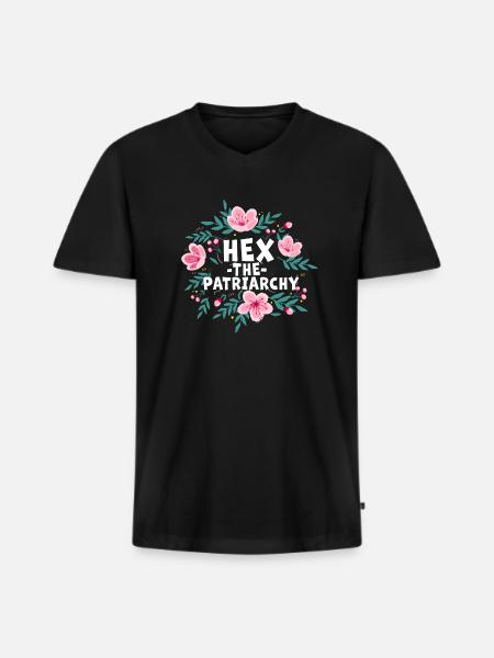 Hex The Patriarchy - Men's Premium Organic T-shirt with V-neck - black