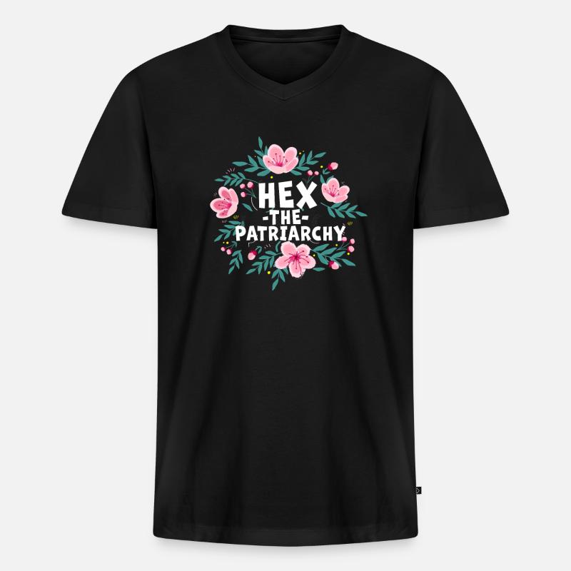 Hex The Patriarchy - Männer Premium Bio T-Shirt mit V-Ausschnitt - Schwarz