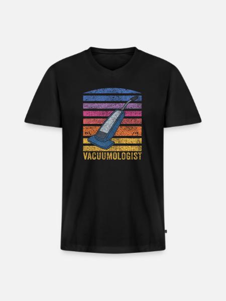 Staubsauger Staubsauger - Männer Premium Bio T-Shirt mit V-Ausschnitt - Schwarz