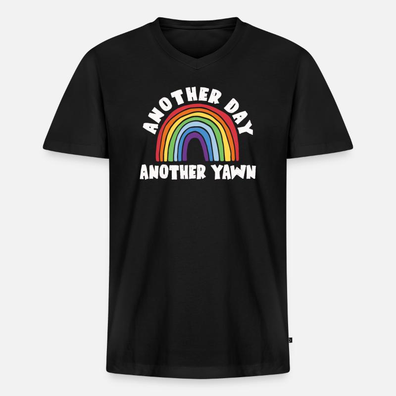 Another Day, Another Yawn - Men's Premium Organic T-shirt with V-neck - black