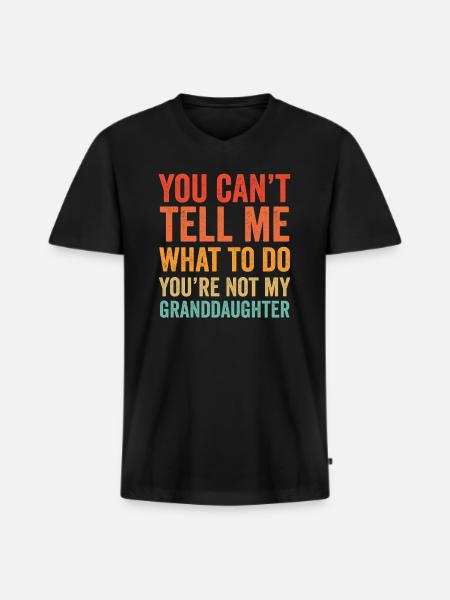 Not My Granddaughter - Men's Premium Organic T-shirt with V-neck - black