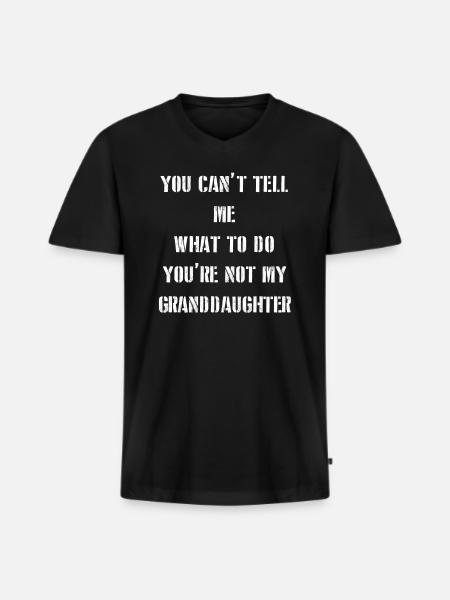 Pas ma petite-fille - T-shirt encolure en V Premium bio Homme - noir