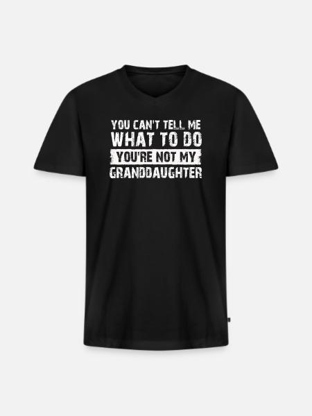 Not My Granddaughter - Men's Premium Organic T-shirt with V-neck - black