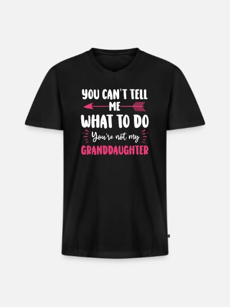 Not My Granddaughter - Men's Premium Organic T-shirt with V-neck - black