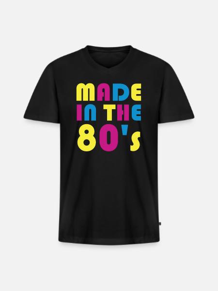 80's The 80s Music - Men's Premium Organic T-shirt with V-neck - black