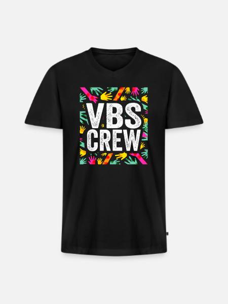 VBS Crew - Men's Premium Organic T-shirt with V-neck - black