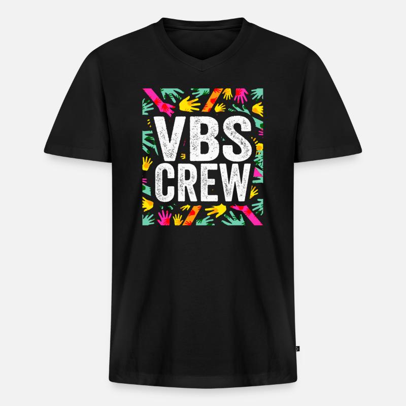VBS-Besatzung - Männer Premium Bio T-Shirt mit V-Ausschnitt - Schwarz