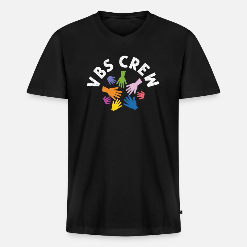 VBS-Besatzung - Männer Premium Bio T-Shirt mit V-Ausschnitt - Schwarz
