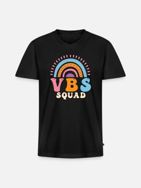 VBS Squad Bible Shool - Men's Premium Organic T-shirt with V-neck - black