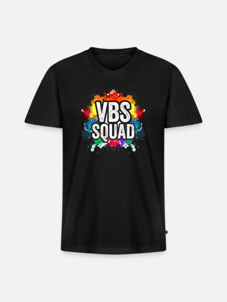 VBS Squad Bible Shool - Men's Premium Organic T-shirt with V-neck - black