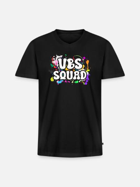 VBS Squad Bible Shool - Men's Premium Organic T-shirt with V-neck - black
