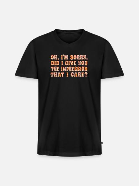 Indifference Sarcasm Different Attitude - Men's Premium Organic T-shirt with V-neck - black