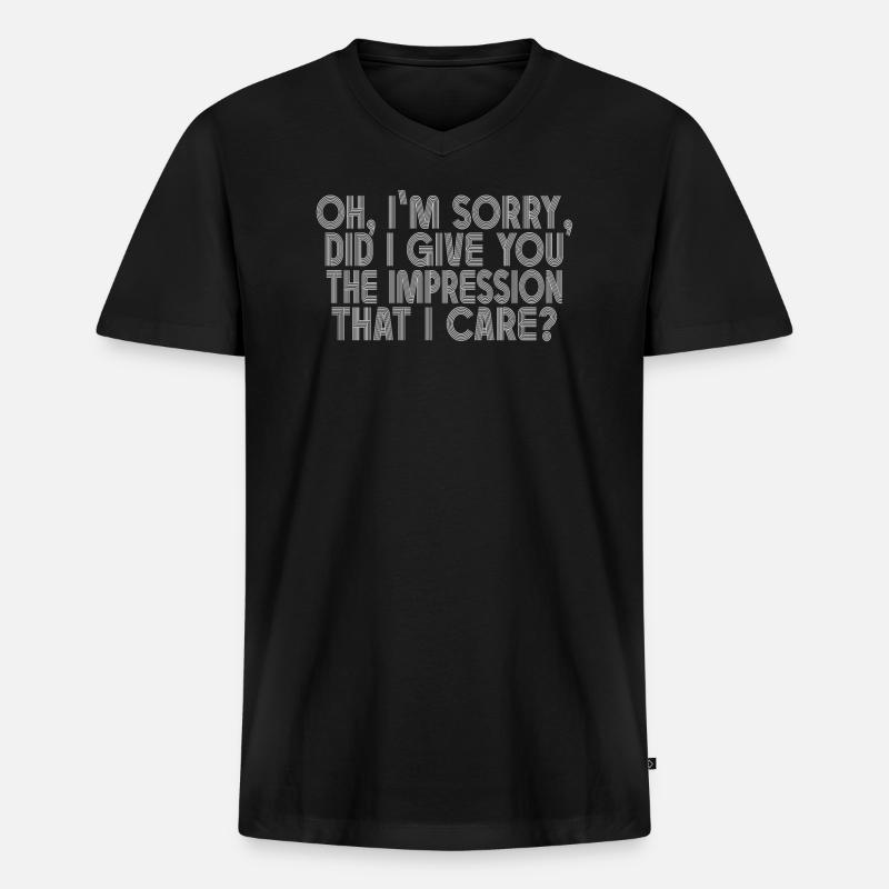 Indifference Sarcasm Different Attitude - Men's Premium Organic T-shirt with V-neck - black