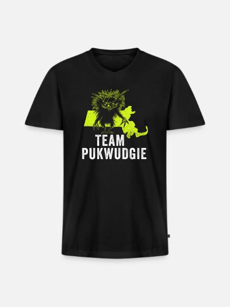 Pukwudgie Cryptid Folklore Myths - Men's Premium Organic T-shirt with V-neck - black