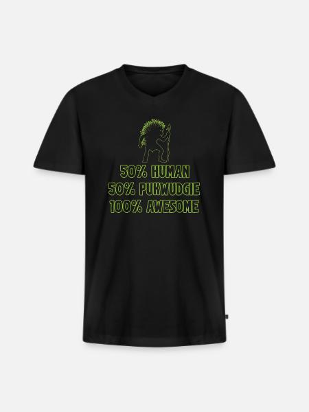 Pukwudgie Cryptid Folklore Myths - Men's Premium Organic T-shirt with V-neck - black