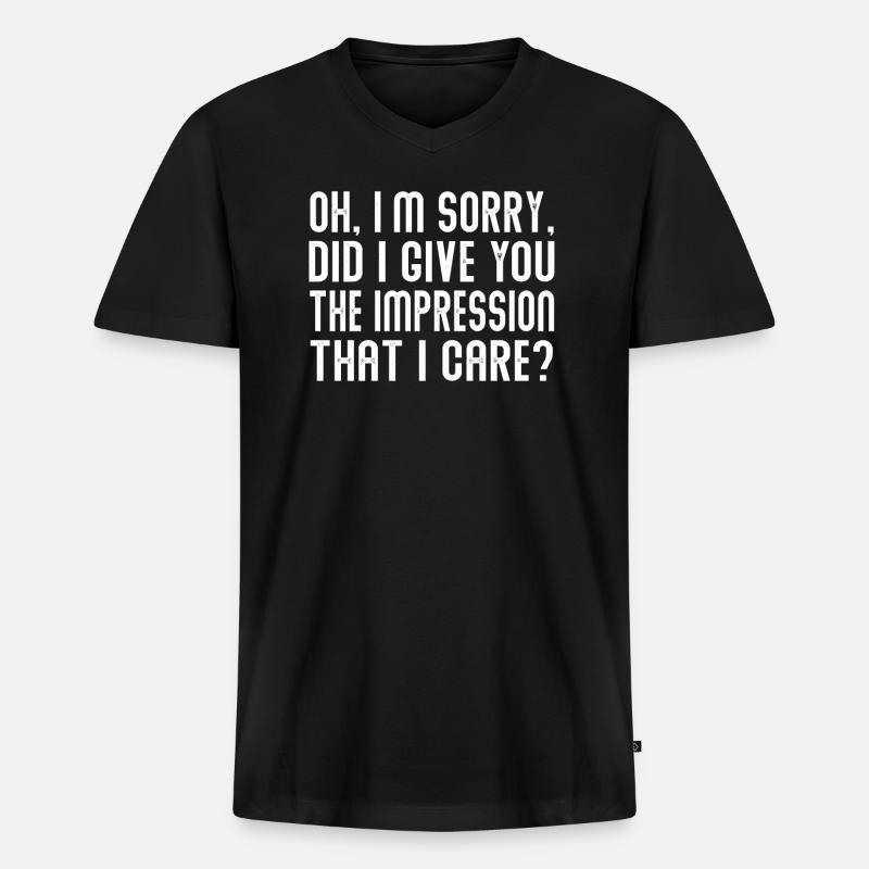 Indifference Sarcasm Different Attitude - Men's Premium Organic T-shirt with V-neck - black