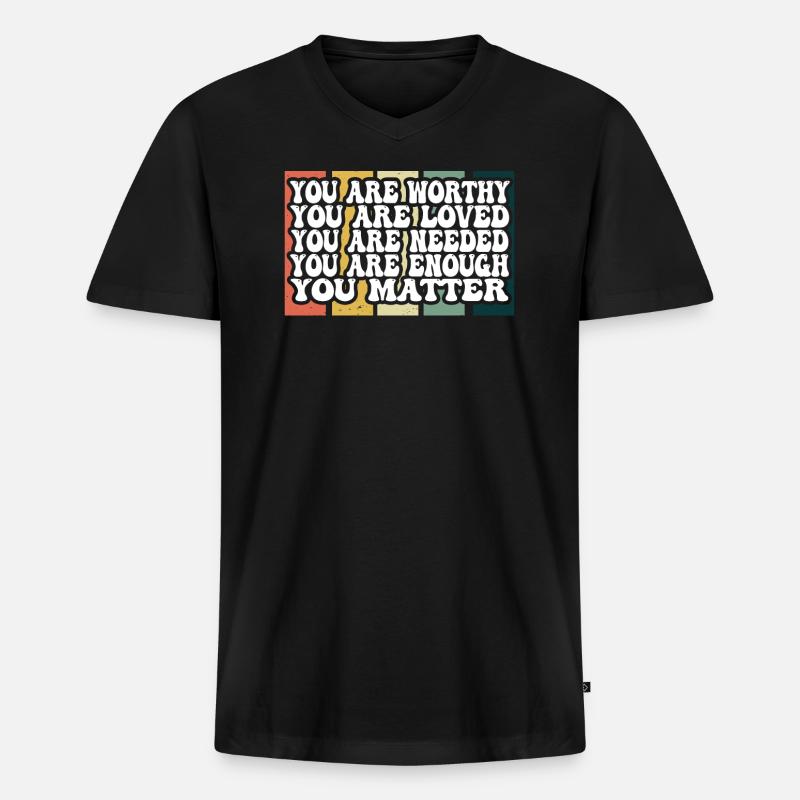 Depression und bipolares Bewusstsein: - Männer Premium Bio T-Shirt mit V-Ausschnitt - Schwarz
