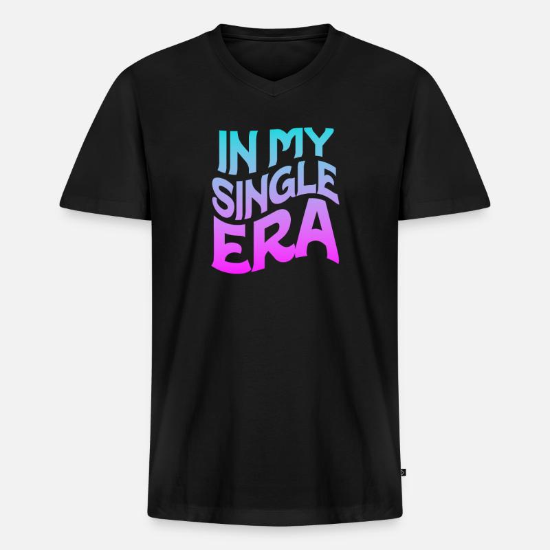 Lustiger Single-Liebeshumor: Der Perfekte - Männer Premium Bio T-Shirt mit V-Ausschnitt - Schwarz