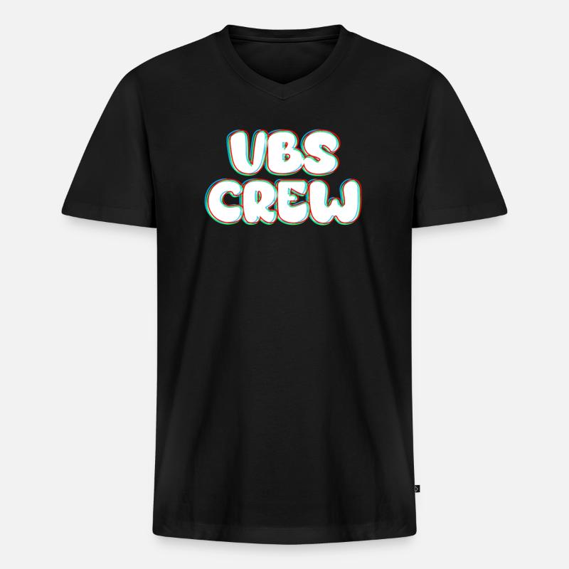 VBS Bunte Bibel Ferienschule Liebe - Männer Premium Bio T-Shirt mit V-Ausschnitt - Schwarz