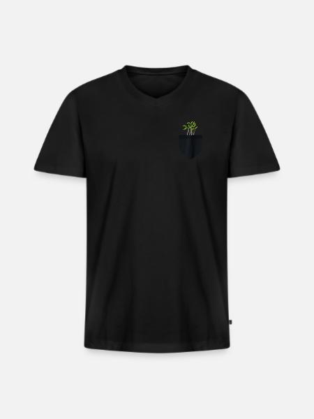 Urban Gardener Men Women Microgreens - Men's Premium Organic T-shirt with V-neck - black