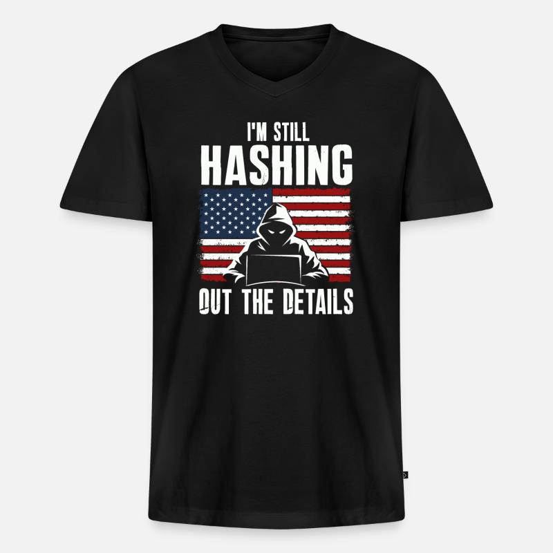 Ethical Hacker Cybersecurity Expertise - Men's Premium Organic T-shirt with V-neck - black
