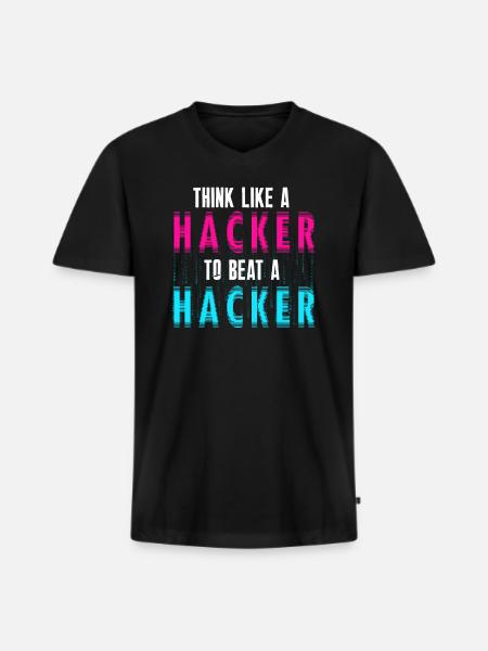 Ethical Hacker Cybersecurity Expertise - Men's Premium Organic T-shirt with V-neck - black