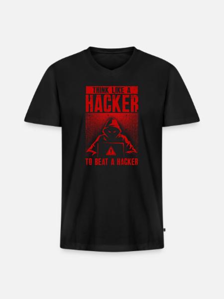 Ethical Hacker Cybersecurity Expertise - Men's Premium Organic T-shirt with V-neck - black