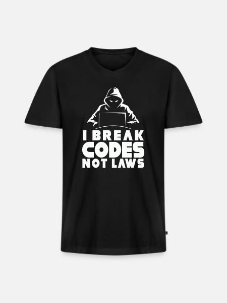 Ethical Hacker Cybersecurity Expertise - Men's Premium Organic T-shirt with V-neck - black