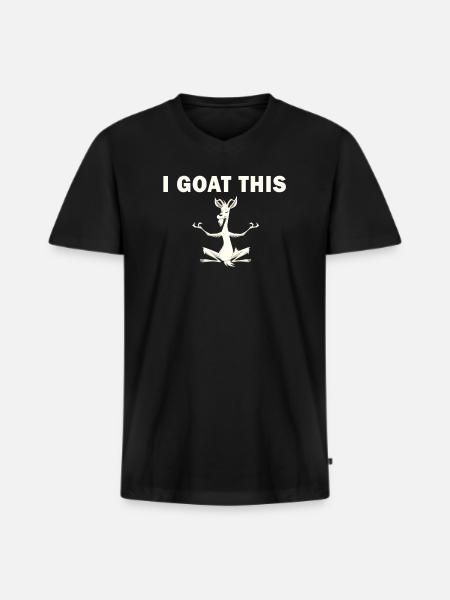 I Goat This Yoga Enthusiast - Men's Premium Organic T-shirt with V-neck - black