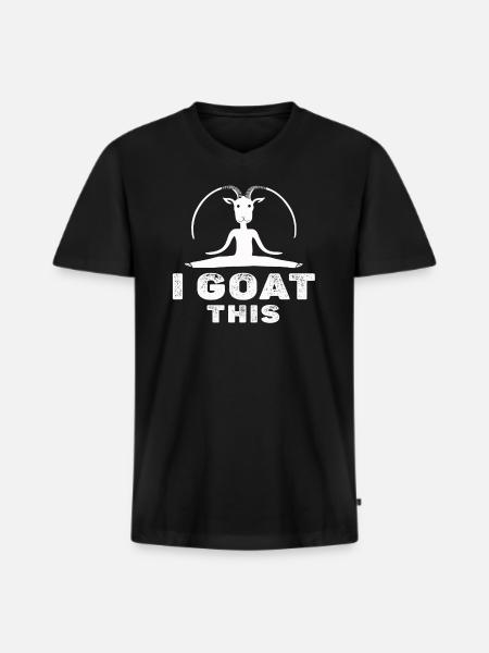 I Goat This Yoga Enthusiast - Men's Premium Organic T-shirt with V-neck - black
