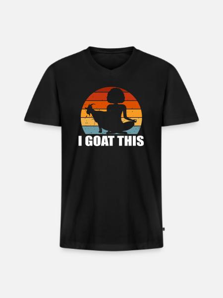 I Goat This Yoga Enthusiast - Men's Premium Organic T-shirt with V-neck - black