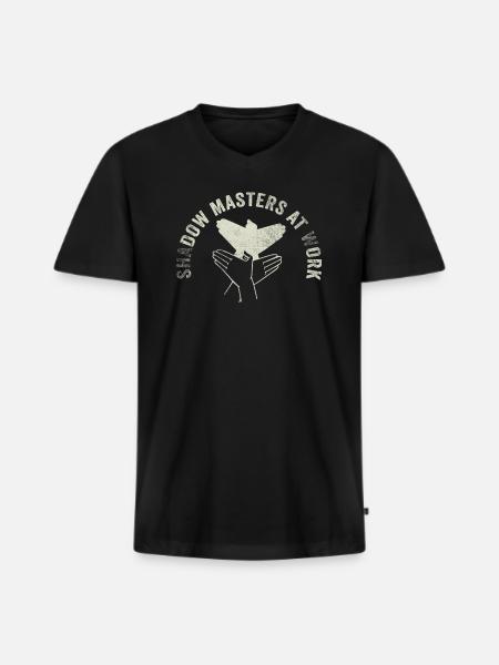 Shadow Puppetry World Enchantment - Men's Premium Organic T-shirt with V-neck - black