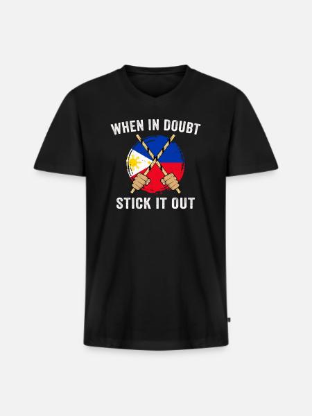 Arnis Eskrima Kali Filipino FMA - Men's Premium Organic T-shirt with V-neck - black