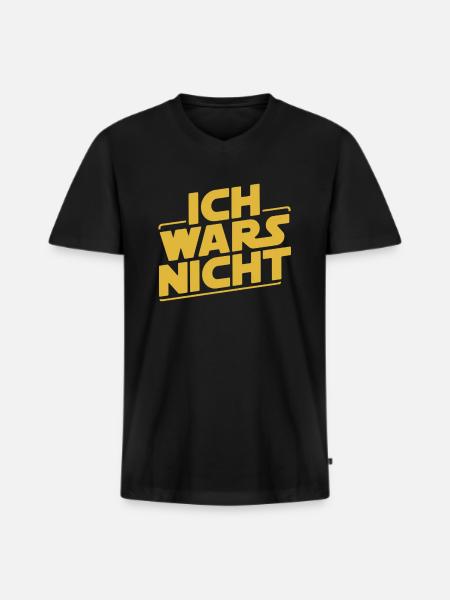Ich Wars Nicht - Men's Premium Organic T-shirt with V-neck - black