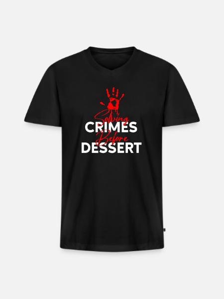 Murder Mystery Dinner Fun Night - Men's Premium Organic T-shirt with V-neck - black