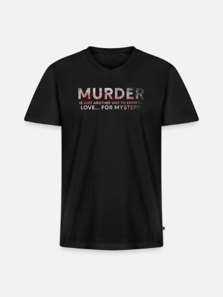 Murder Mystery Dinner Fun Night - Men's Premium Organic T-shirt with V-neck - black