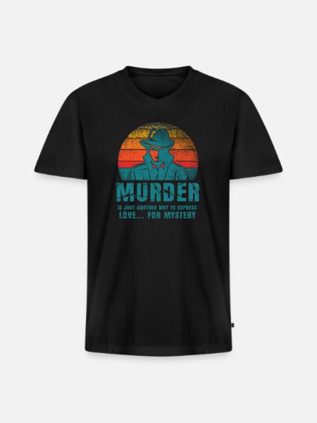 Murder Mystery Dinner Fun Night - Men's Premium Organic T-shirt with V-neck - black